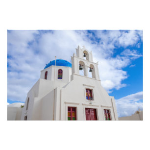 Foto Iglesia ortodoxa griega blanca y azul