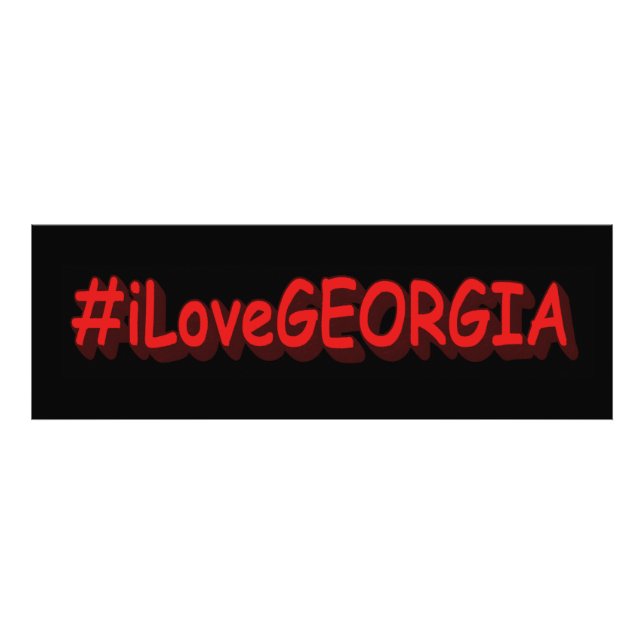 Foto "#iLoveGEORGIA " Diseño bonito. Comprar ahora (Frente)