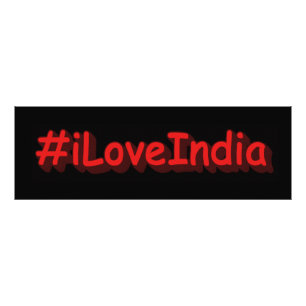 Foto "iLoveIndia" Diseño bonito. ¡Hazte con una en Zazz