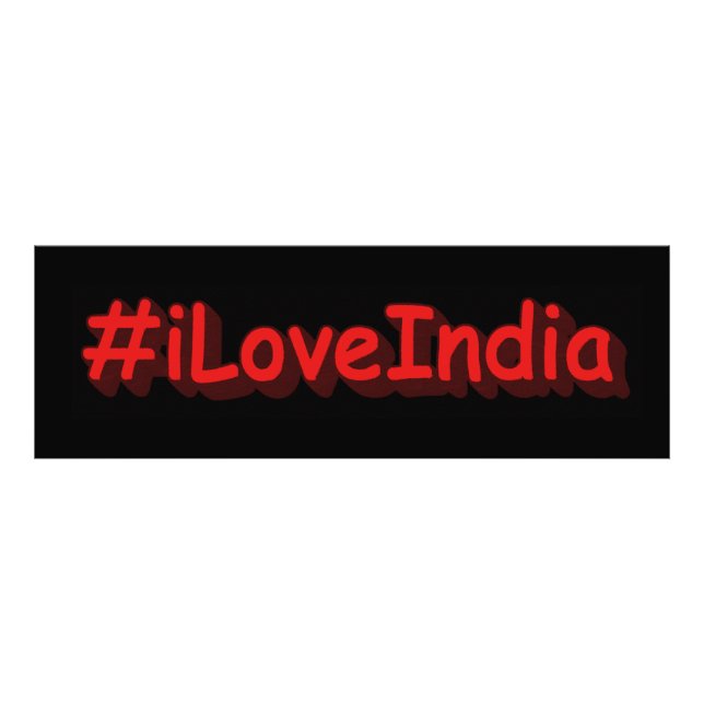 Foto "iLoveIndia" Diseño bonito. ¡Hazte con una en Zazz (Frente)