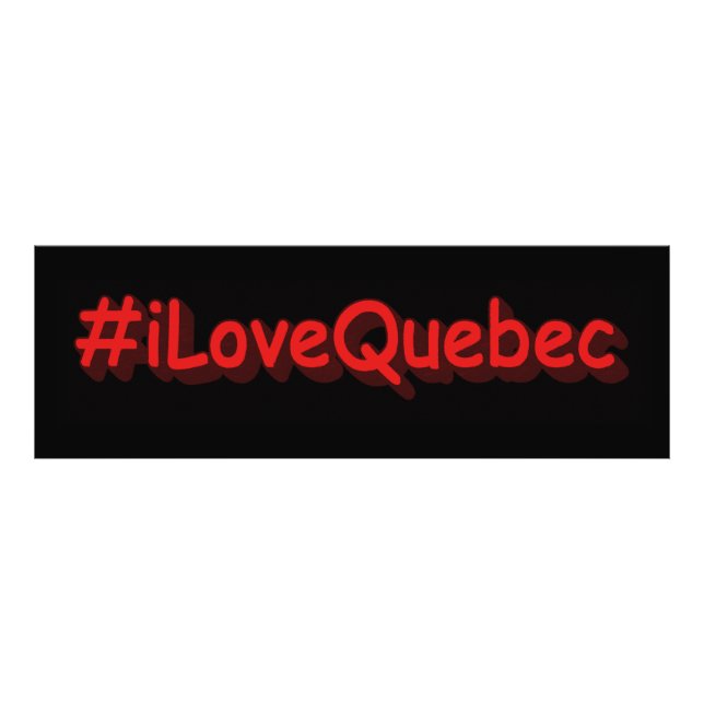 Foto "#iLoveQuebec " Diseño bonito. ¡Hazte con una en Z (Frente)