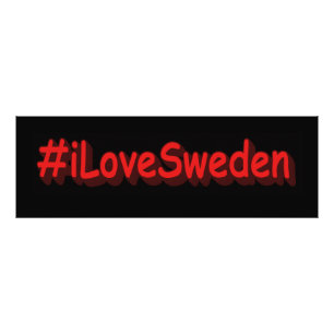 Foto "iLoveSweden" (Yo amo Suecia) diseño bonito. ¡Hazt