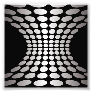 Foto Ilusión óptica en blanco y negro
