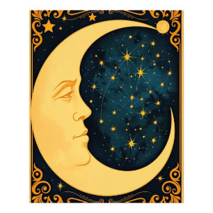Foto Ilustracion Art Nouveau Moon