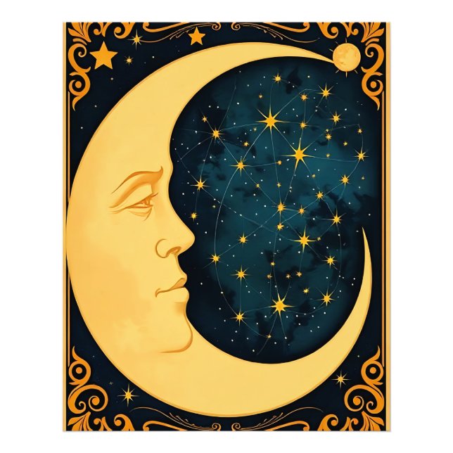 Foto Ilustracion Art Nouveau Moon (Frente)