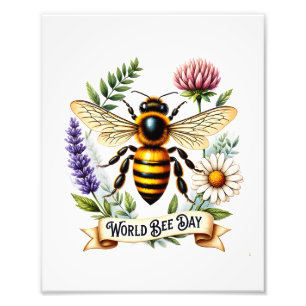 Foto Ilustración artística del Día Mundial de las Abeja