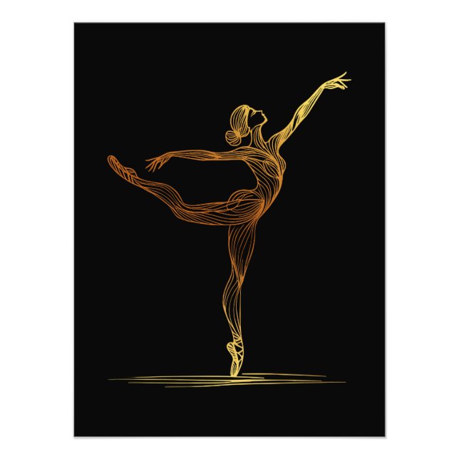 Foto Ilustracion artístico de una bailarina de ballet (Frente)