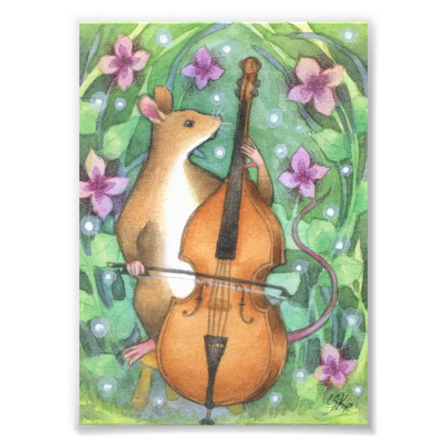 Foto Ilustracion Bass de la orquesta musical del ratón (Frente)