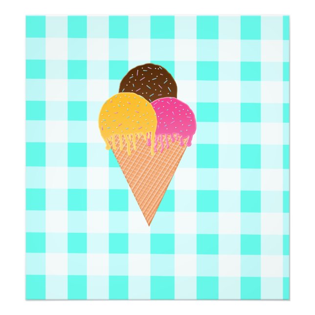 Foto Ilustración Colorida de Helado (Frente)