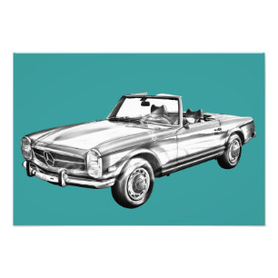 Foto Ilustracion convertible Mercedes Benz 280 SL