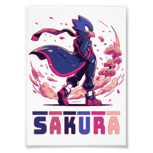 Foto Ilustración de anime de pájaro guerrero Sakura con