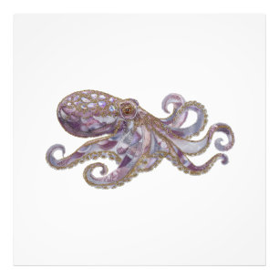 Foto Ilustración de arte de pulpo con cuentas elegante
