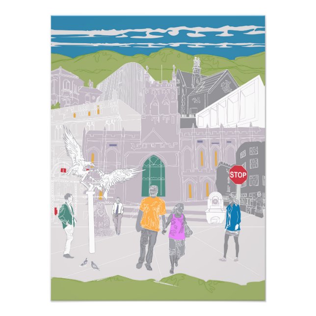 Foto Ilustracion de arte poster Malvern (Frente)