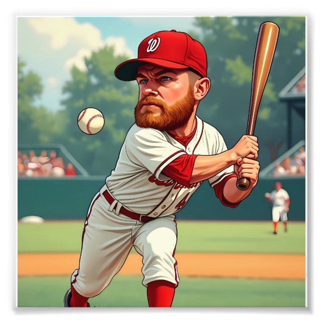 Foto ''ilustracion de caricatura del béisbol americano (Frente)