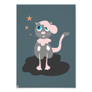Foto Ilustración de gato para niños, gatito de dibujos 