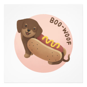 Foto Ilustracion de Halloween: Boo-Woof (Dachshund)