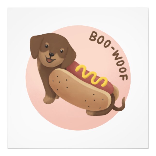 Foto Ilustracion de Halloween: Boo-Woof (Dachshund) (Frente)