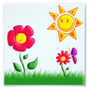 Foto Ilustracion de jardín soleado