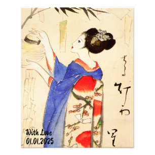 Foto ilustracion de kimono de Japón con estética de cos