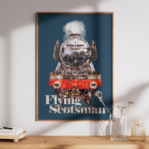 Foto Ilustración de la locomotora de vapor Flying Scots