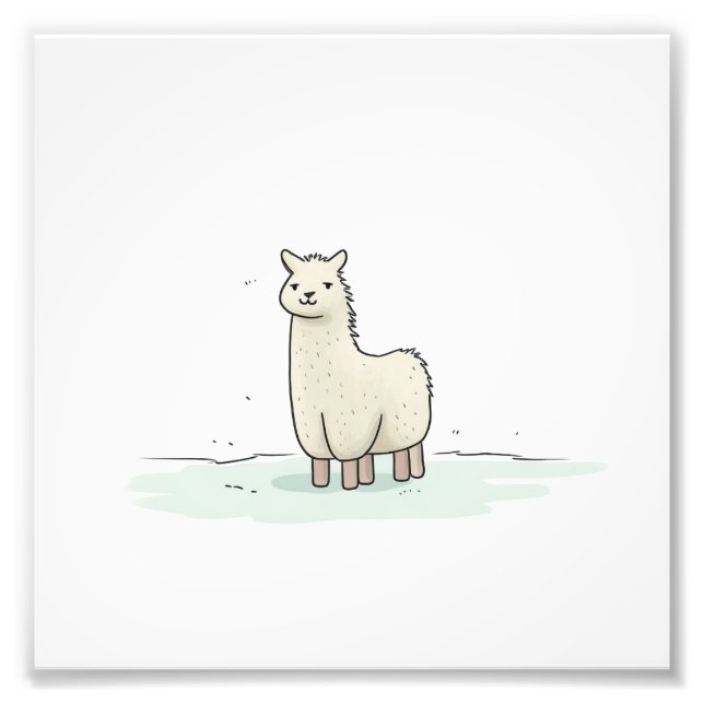 Foto Ilustracion de Llama Cute - Adorable y Llama Calm (Frente)