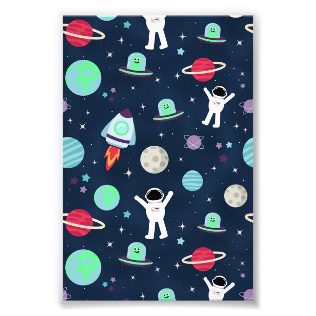 Foto Ilustración de patrón espacial (Frente)