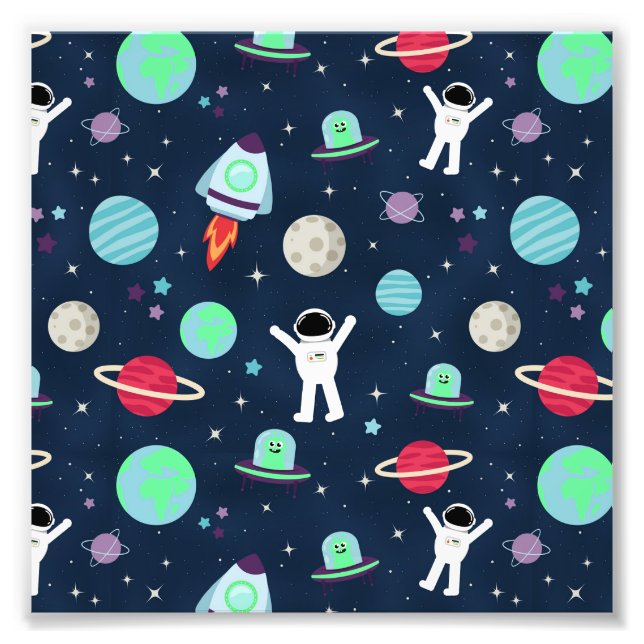 Foto Ilustración de patrón espacial (Frente)
