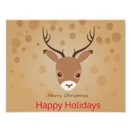 Foto ilustracion de renos sobre fondo marrón