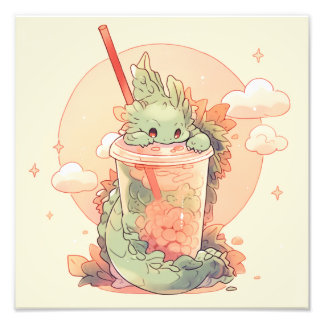 Foto Ilustracion de un tierno dragón