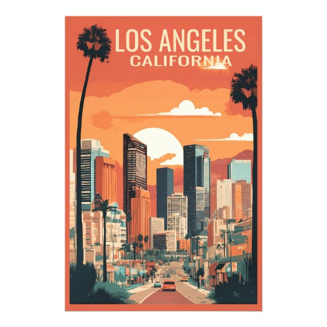 Foto Ilustracion de viajes de Los Ángeles, (Frente)