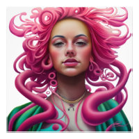Ilustración del arte Retrato de Manga PopArt Psico