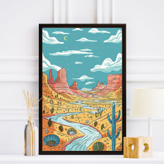Foto Ilustracion del cañón del desierto de Storybook
