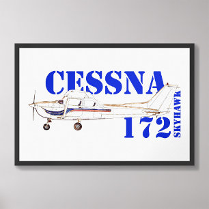 Foto Ilustracion del diseño del avión Cessna 172 Skyhaw