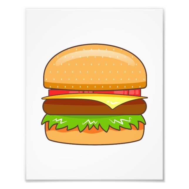 Foto Ilustración vectorial de hamburguesa (Frente)