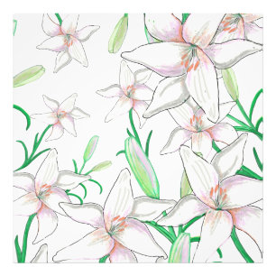 Foto Ilustracion White Lilies