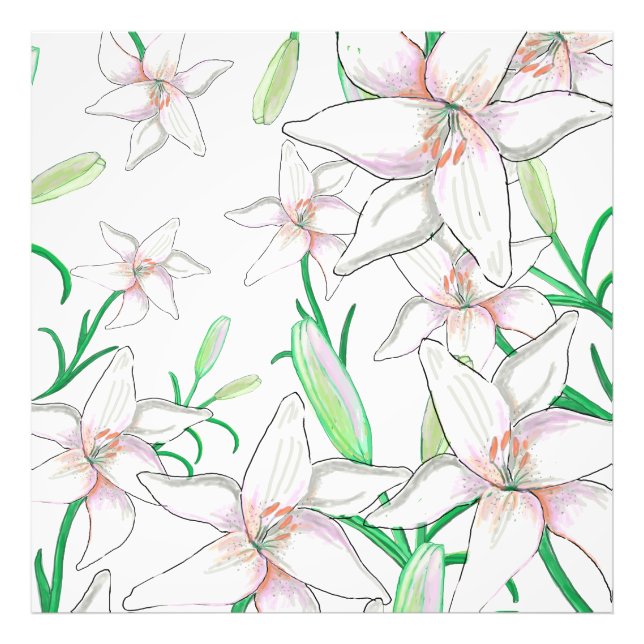 Foto Ilustracion White Lilies (Frente)