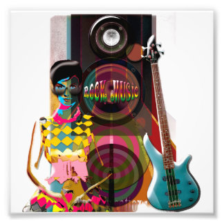 Foto Ilustraciones de música rock con guitarra y altavo