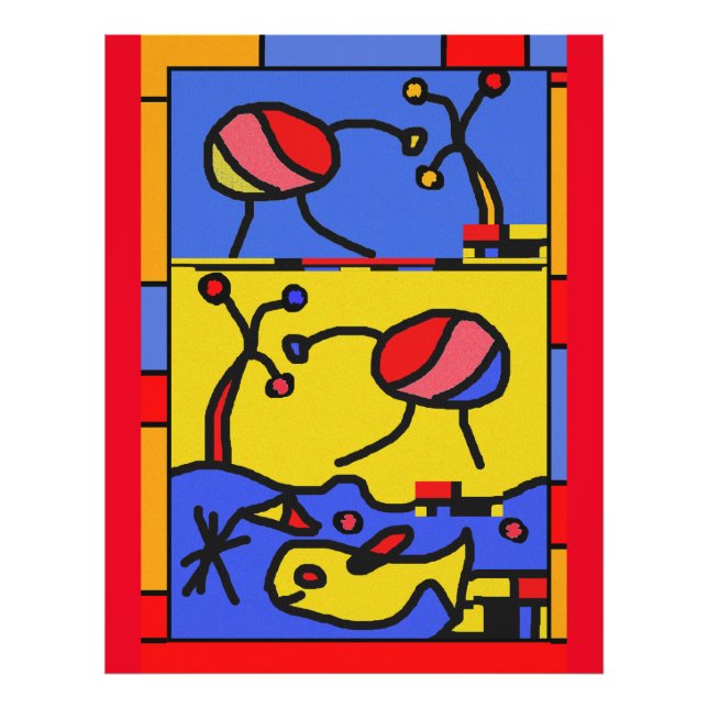 Foto Imagen con arte moderno de pescado (Frente)