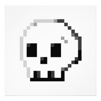 Foto Imagen de 8 bits de píxel Skull Impresión fotográf