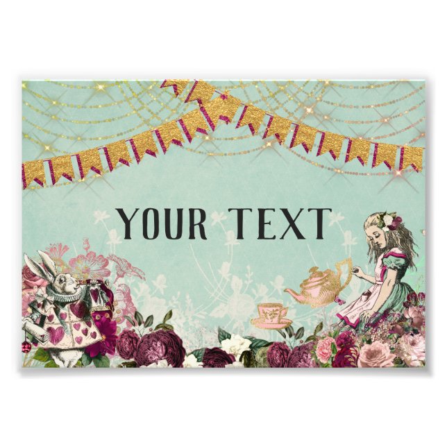 Foto Imagen de Alice in Wonderland Tea Photo Print (Frente)