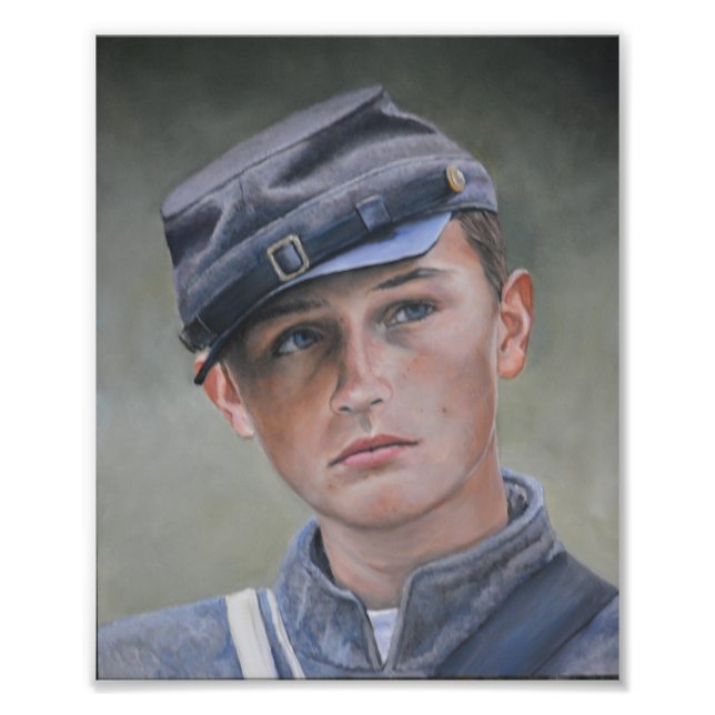 Foto Imagen de arte de un joven soldado de guerra civil (Frente)