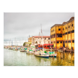 Foto Imagen de arte fotográfico del puerto de la ciudad