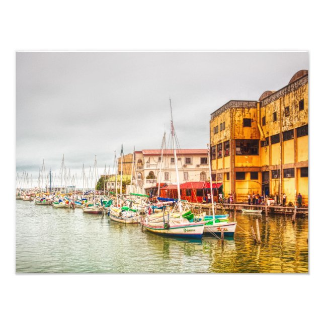 Foto Imagen de arte fotográfico del puerto de la ciudad (Frente)