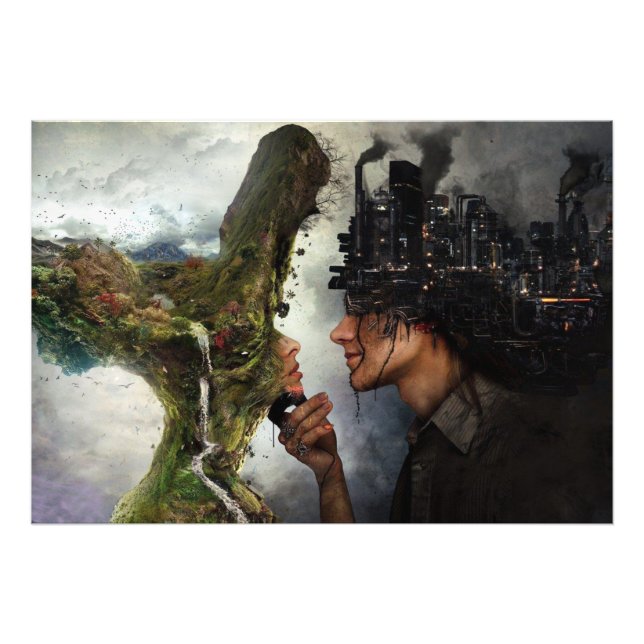 Foto Imagen de la Naturaleza vs Civilización (Frente)