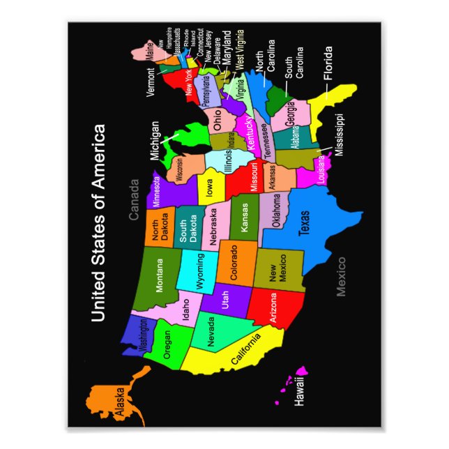 Foto Imagen de mapa de EE.UU. (Frente)