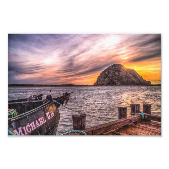 Foto Imagen de Morro Rock At Dusk (Frente)