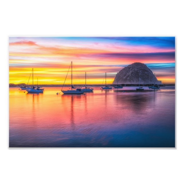 Foto Imagen de Morro Rock At Dusk (Frente)