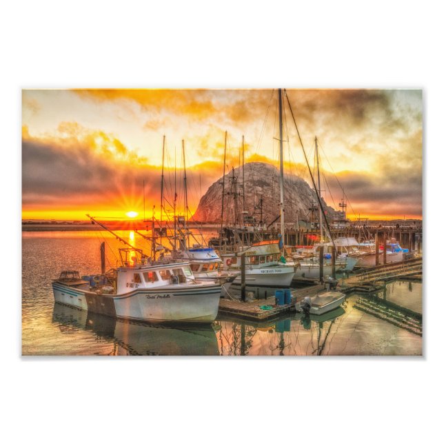 Foto Imagen de Morro Rock At Sunset (Frente)