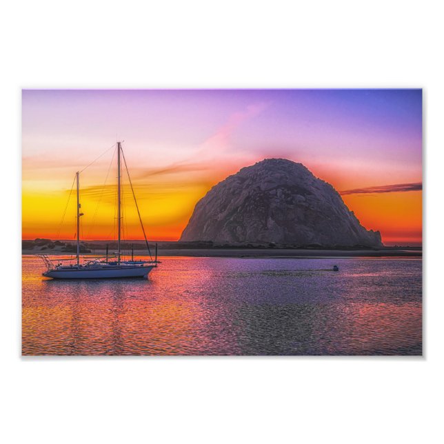 Foto Imagen de Morro Rock At Sunset (Frente)