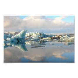 Foto Imagen de reflexión del lago Jokulsarlon iceberg
